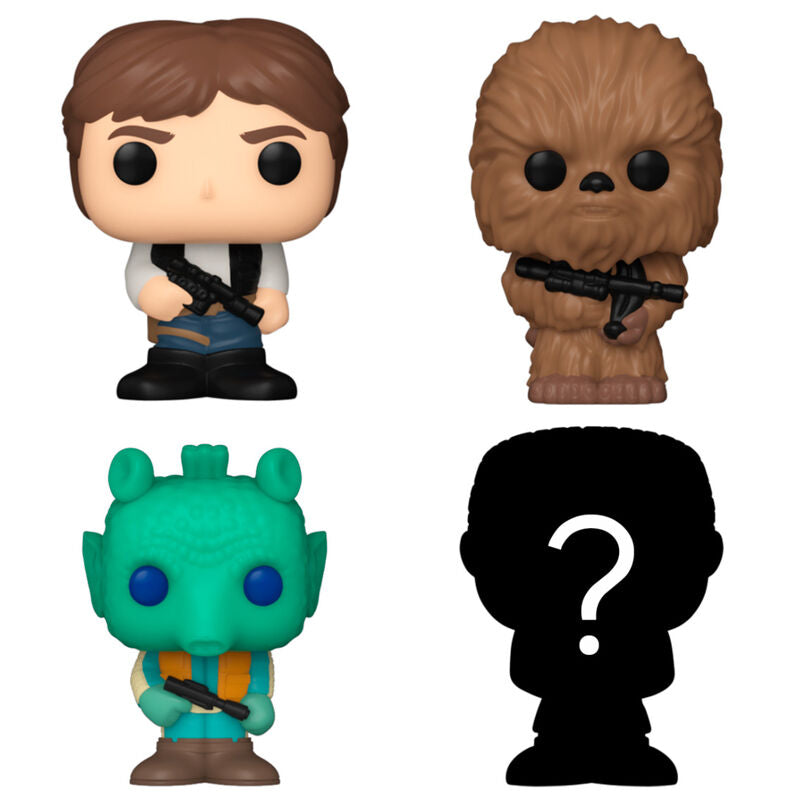 Imagen 2 de Blister 4 Figuras Bitty Pop Star Wars Han Solo