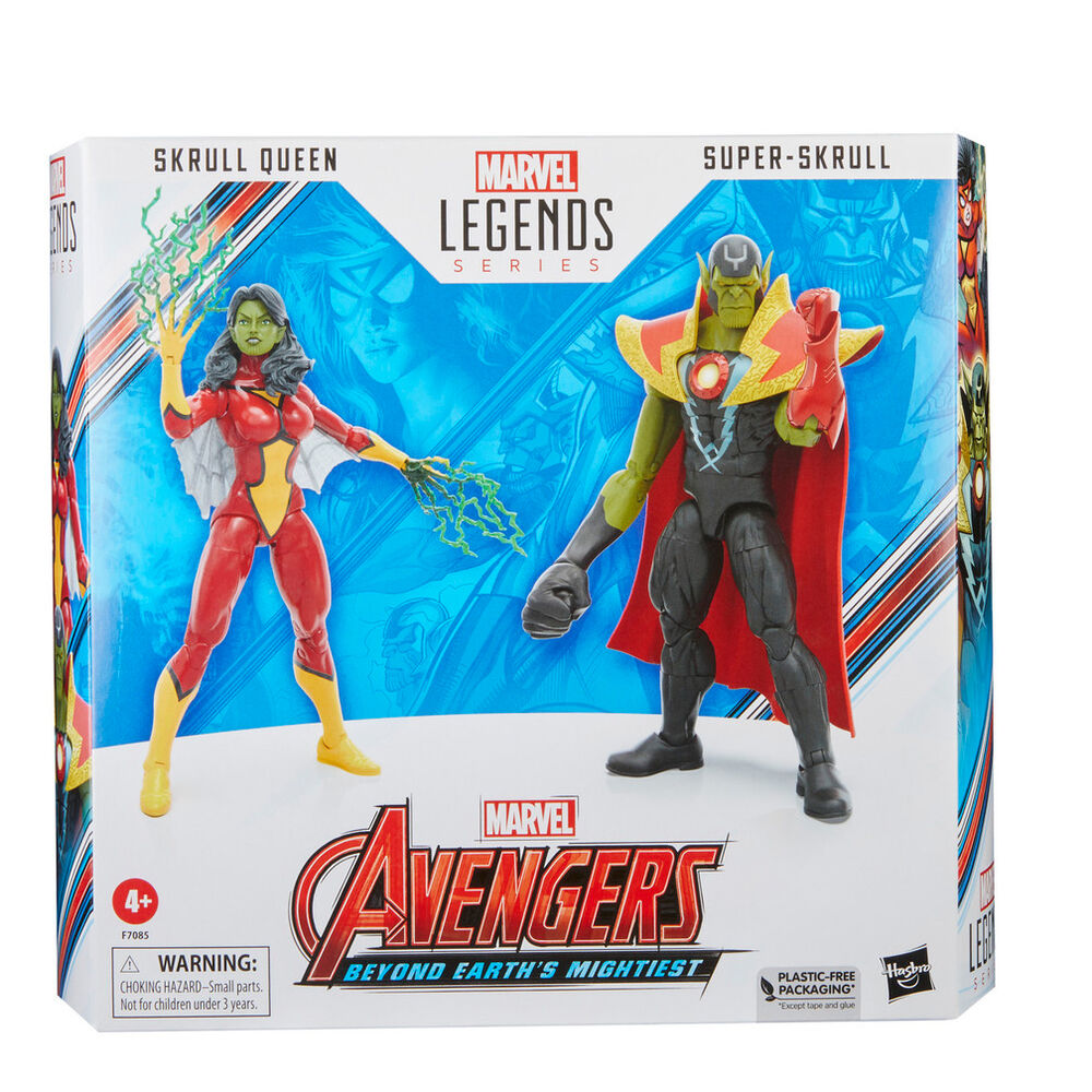 Figuras Skrull Queen & Super Skrull Beyond Earth Mightiest Los Vengadores Avengers Marvel 15cm