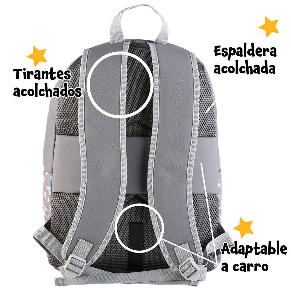 Imagen 4 - Mochila Mine Minecraft 42Cm Adaptable