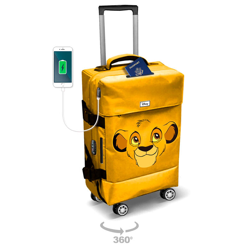 Imagen de Maleta Trolley Face Simba El Rey Leon Disney 55Cm parte de nuestra colección en Espadas y más, sitio oficial.