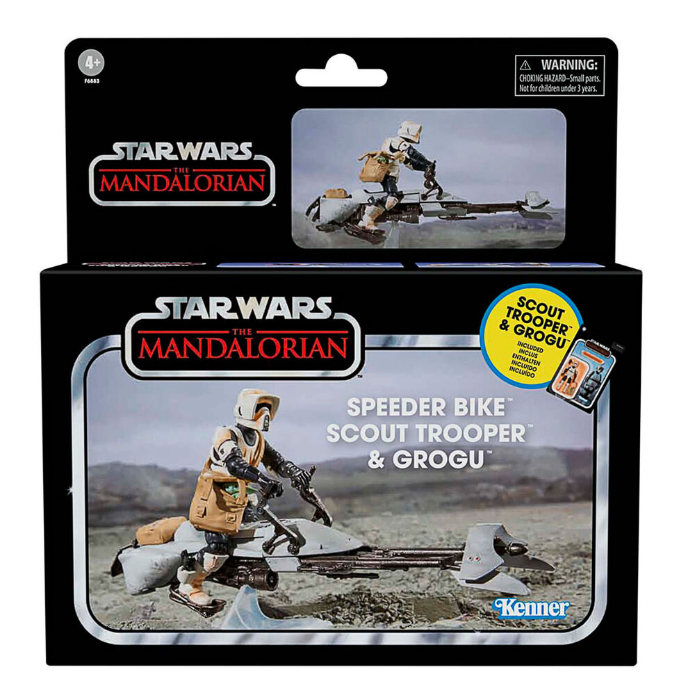 Imagen 10 de Figura Speeder Bike Scout Trooper & Grogu The Mandalorian Star Wars 9Cm