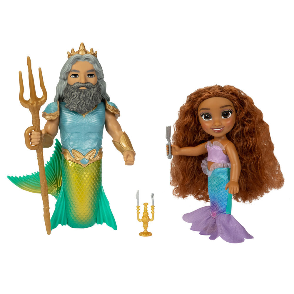 Imagen 2 de Muñeca Ariel + Triton La Sirenita Disney 15Cm