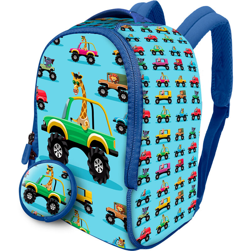 Imagen 1 de Mochila + Monedero Coches Neopreno 26Cm