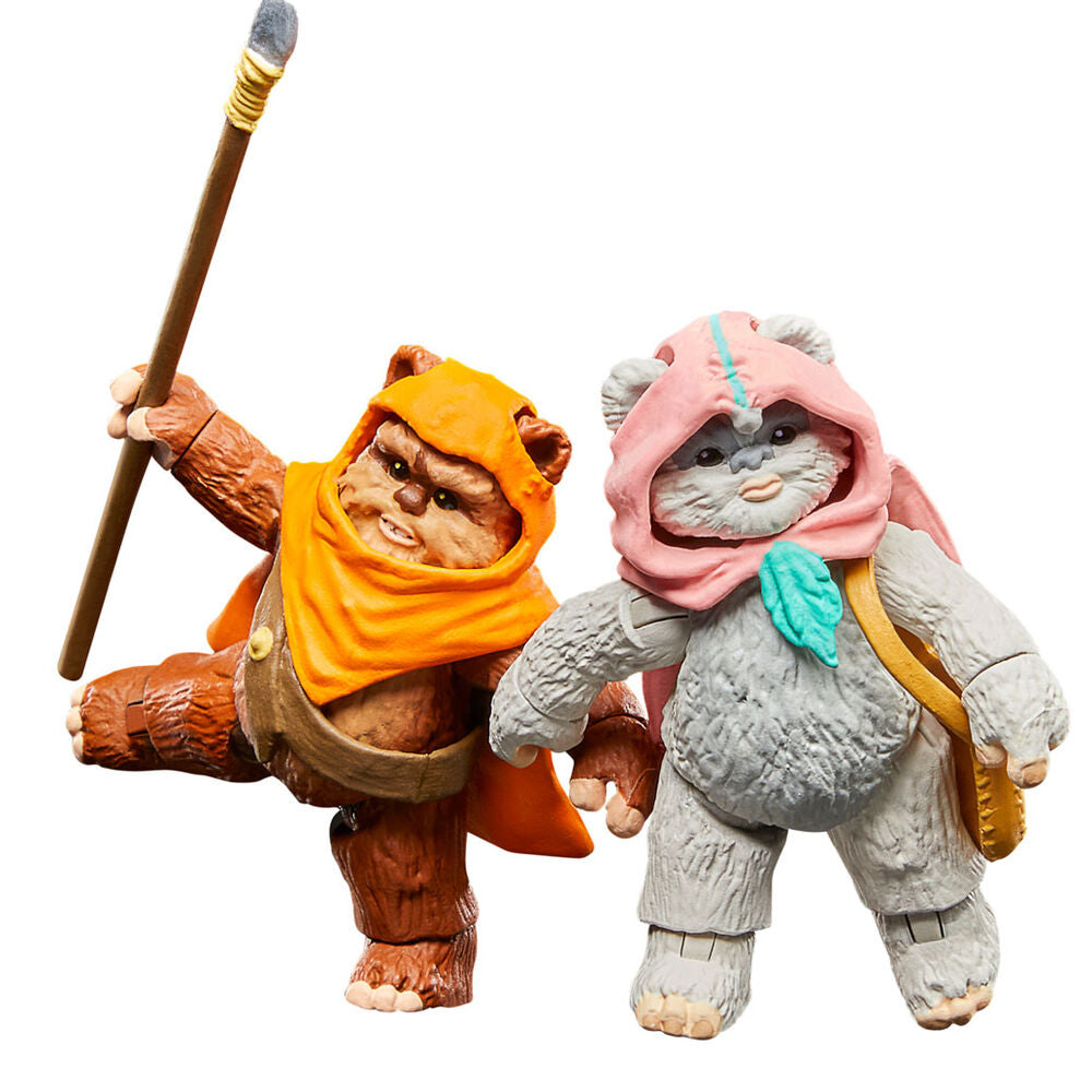 Imagen 2 de Figuras Wicket W Warrick & Kneesaa Ewoks Star Wars 9Cm