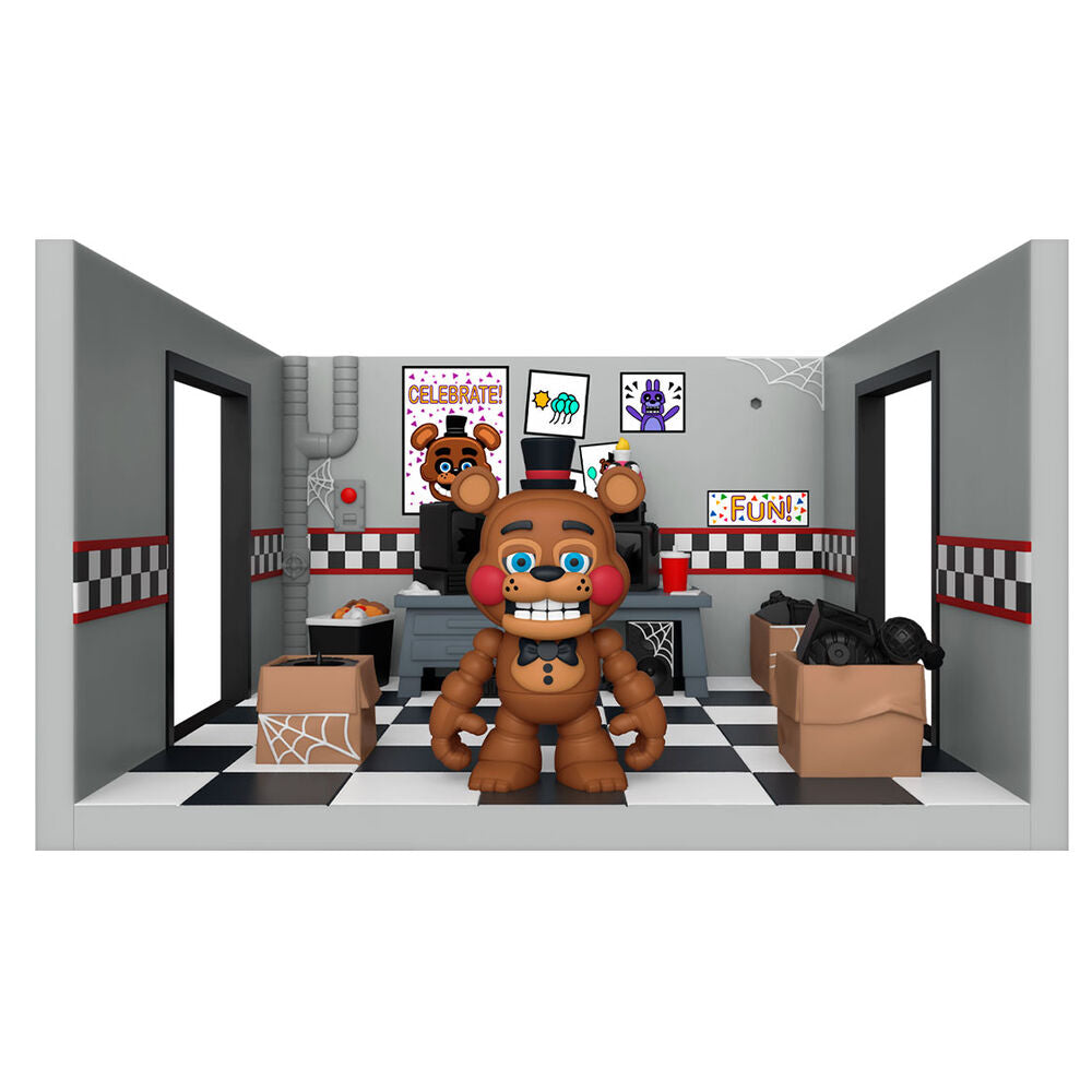 Imagen 3 de Figura Playset Snaps! Five Nights At Freddys Toy Freddy With Storage Room