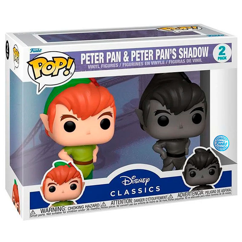 Imagen 1 de Blister 2 Figuras Pop Disney Peter Pan - Peter Pan & Peter Pans Shadow Exclusive