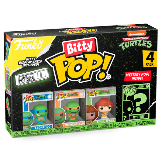 Imagen 1 de Blister 4 Figuras Bitty Pop Tortugas Ninja Leonardo