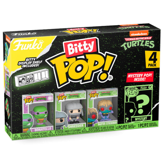 Imagen 1 de Blister 4 Figuras Bitty Pop Tortugas Ninja Donatello