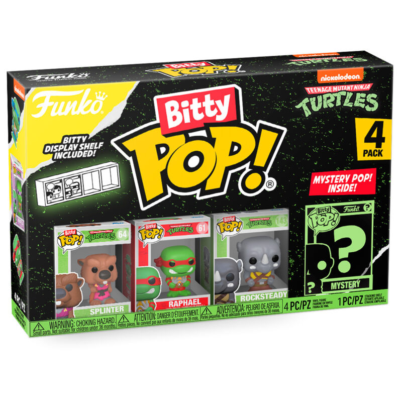 Imagen 1 de Blister 4 Figuras Bitty Pop Tortugas Ninja Splinter