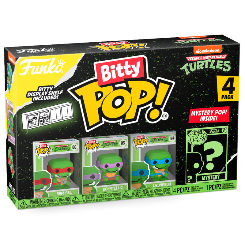 Imagen 1 de Blister 4 Figuras Bitty Pop Tortugas Ninja Blit