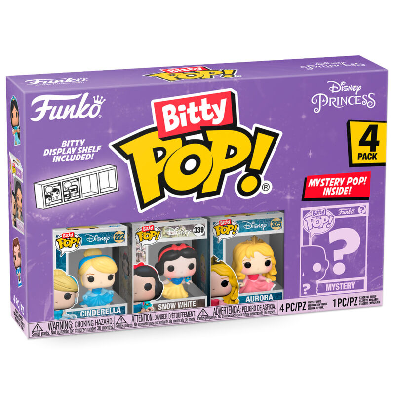 Imagen 1 de Blister 4 Figuras Bitty Pop Disney Princesas Cenicienta