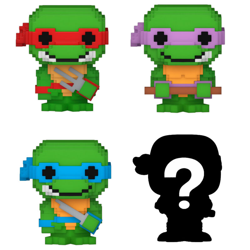 Imagen 2 de Blister 4 Figuras Bitty Pop Tortugas Ninja Blit