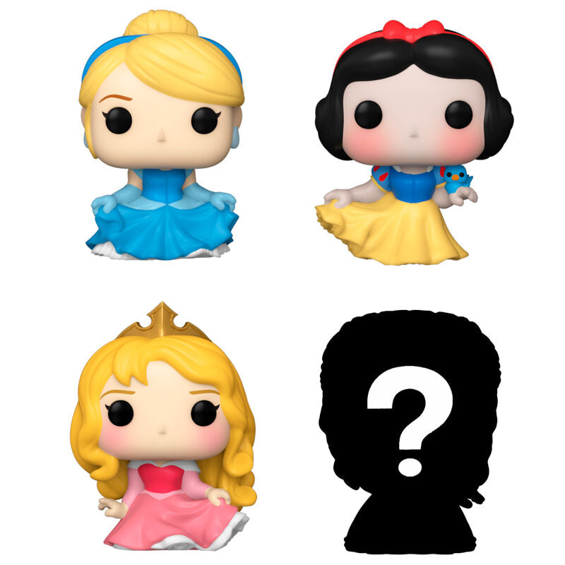 Imagen 2 de Blister 4 Figuras Bitty Pop Disney Princesas Cenicienta