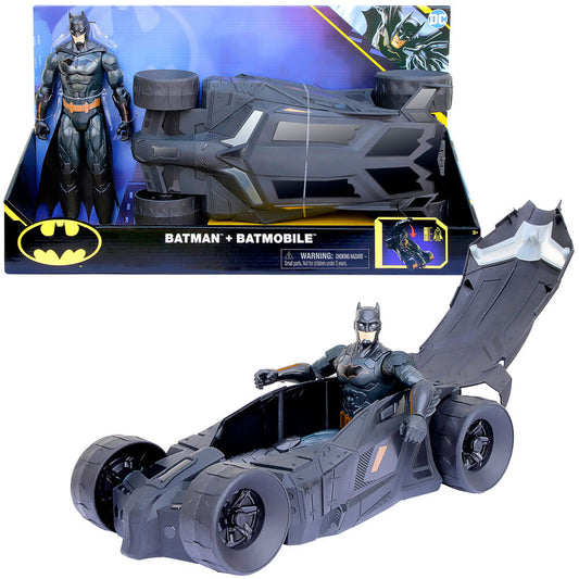 Imagen 1 de Figura Batman + Batmovil Dc Comics 30Cm