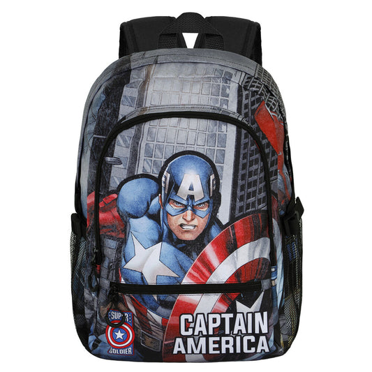 Imagen 1 de Mochila Defender Capitan America Marvel 44Cm