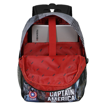 Imagen 2 de Mochila Defender Capitan America Marvel 44Cm