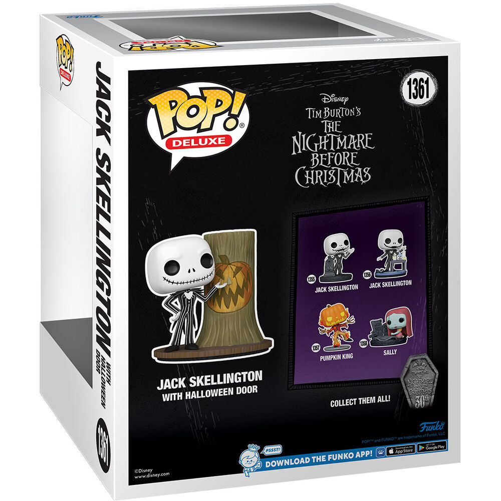 Imagen 3 de Figura Pop Disney Deluxe Pesadilla Antes De Navidad 30Th Anniversary Jack Skellington With Halloween Door