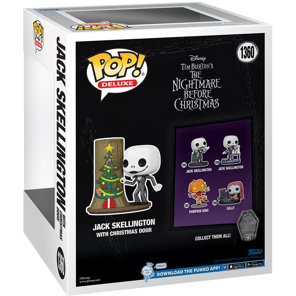 Imagen 3 de Figura Pop Disney Deluxe Pesadilla Antes De Navidad 30Th Anniversary Jack Skellington With Christmas Door