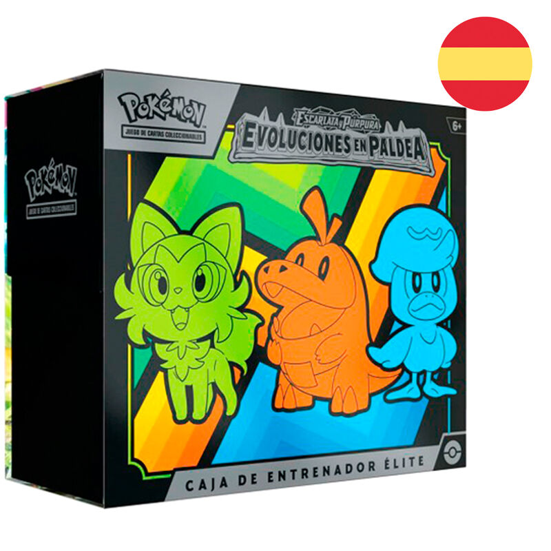 Imagen 1 - Estuche Cartas Caja Elite Evoluciones En Paldea Pokemon Español