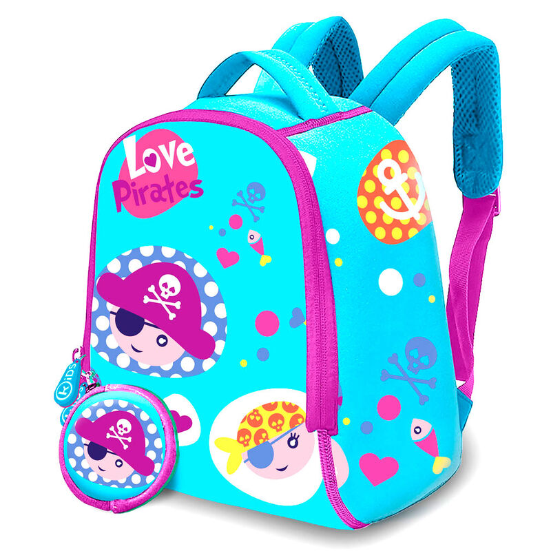 Imagen 1 de Mochila + Monedero Love Pirates Neopreno 25Cm