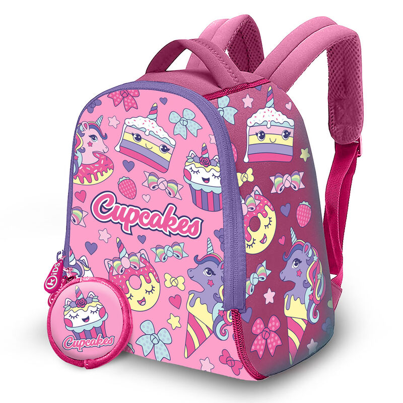 Imagen 1 de Mochila + Monedero Cupcakes Neopreno 25Cm