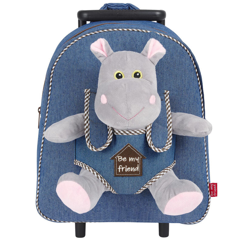 Imagen 1 de Trolley + Peluche Hipopotamo Holly 38Cm