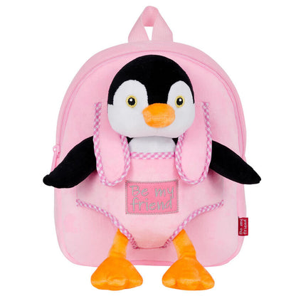 Imagen 1 de Mochila Reversible + Peluche Peggie Pinguino 27Cm