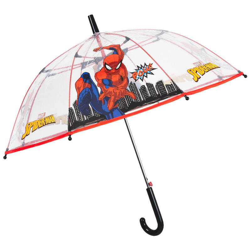 Imagen 1 de Paraguas Automatico Transparente Spiderman Marvel 45Cm