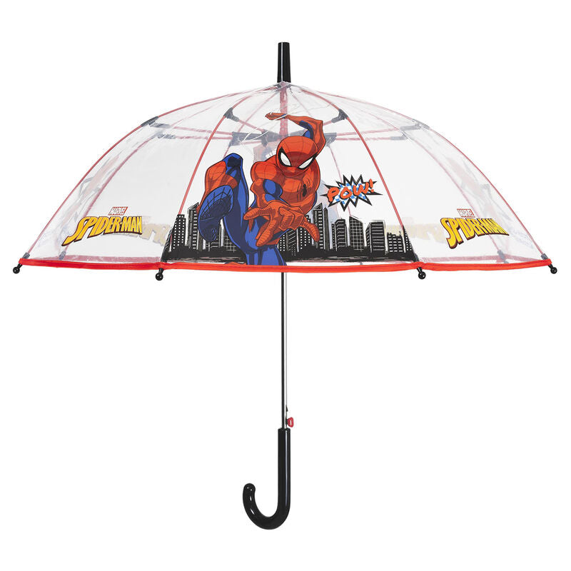 Imagen 2 de Paraguas Automatico Transparente Spiderman Marvel 45Cm