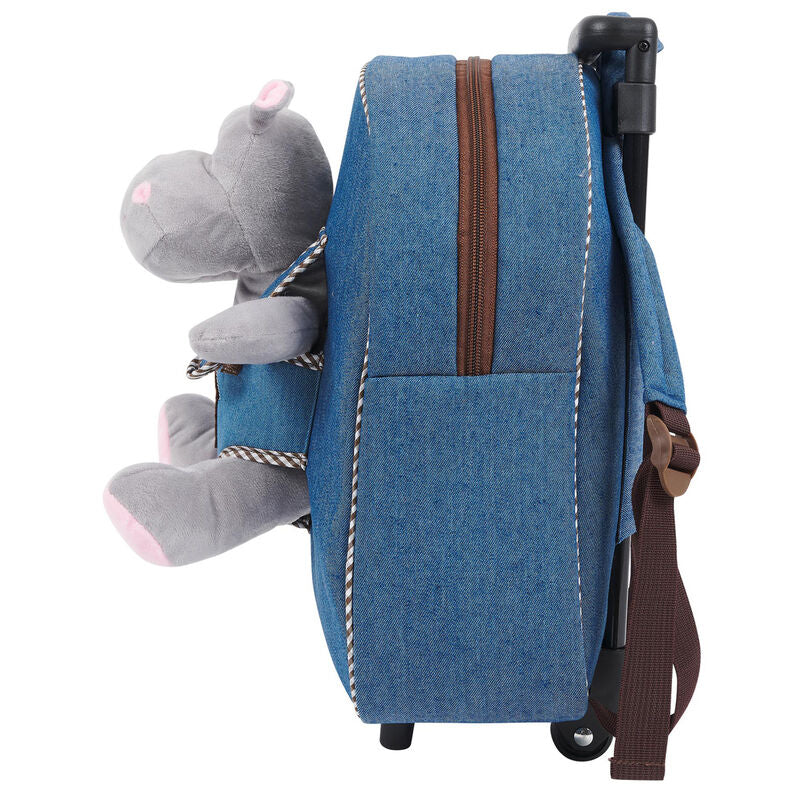 Imagen 4 - Trolley + Peluche Hipopotamo Holly 38Cm