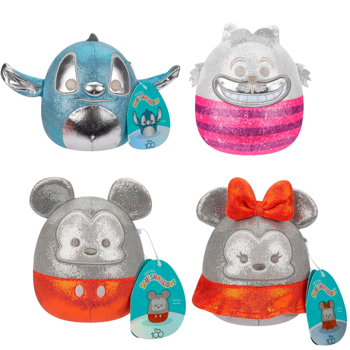 Imagen 2 de Blister 4 Peluches 100Th Anniversary Disney Squishmallows 12Cm