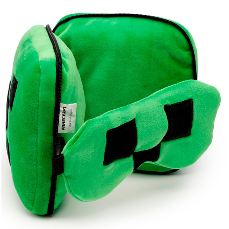Imagen de Almohada Viaje Antifaz Creeper Minecraft Relaxeazzz parte de nuestra colección en Espadas y más, sitio oficial.