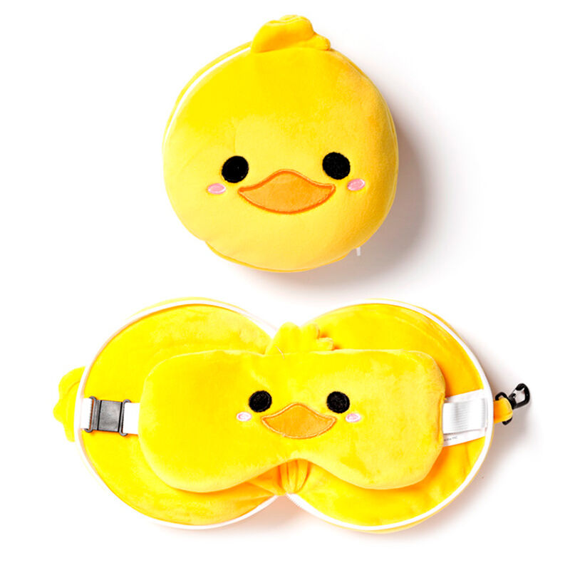 Imagen 1 - Almohada Viaje Antifaz Pato Adoramals Relaxeazzz
