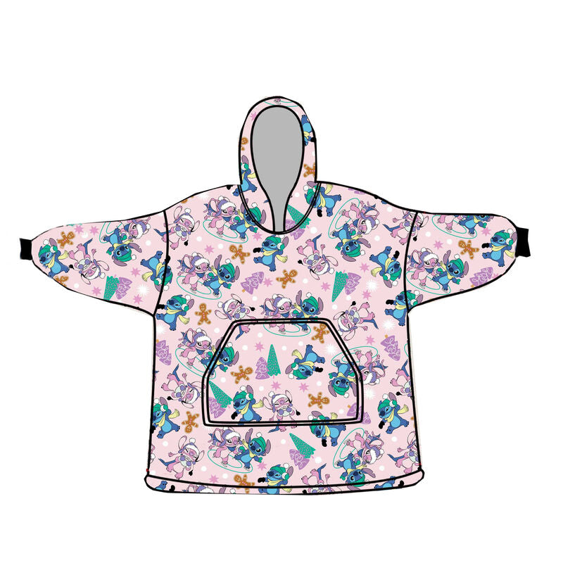Imagen 1 - Bata Sudadera Oversize Stitch Disney Coral Infantil