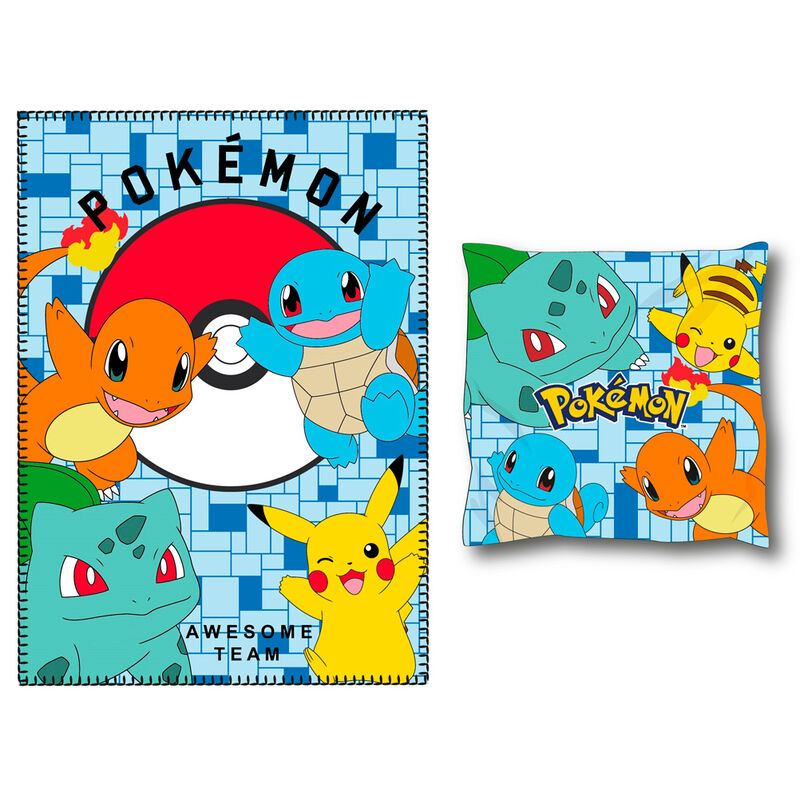 Imagen 1 de Set Manta Polar + Cojin Pokemon 2