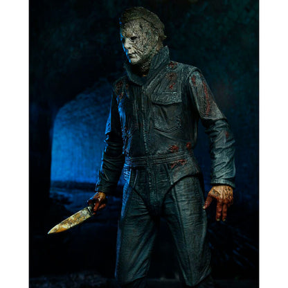 Imagen de Figura Utimate Michael Mayers Halloween Ends 18Cm parte de nuestra colección en Espadas y más, sitio oficial.