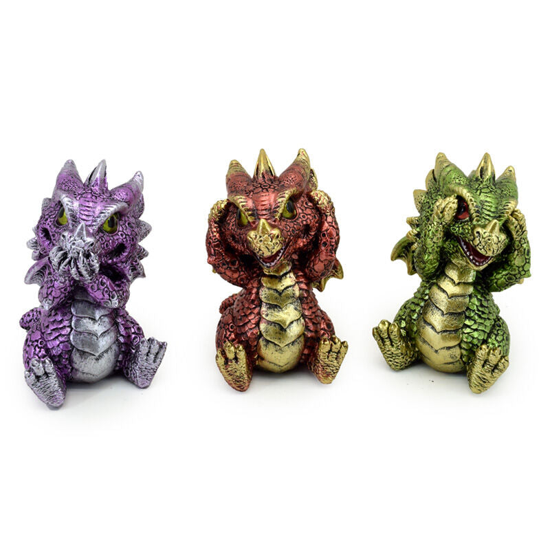 Imagen 1 de Set Figuras Dragones Bebes De Los Elementos 8Cm