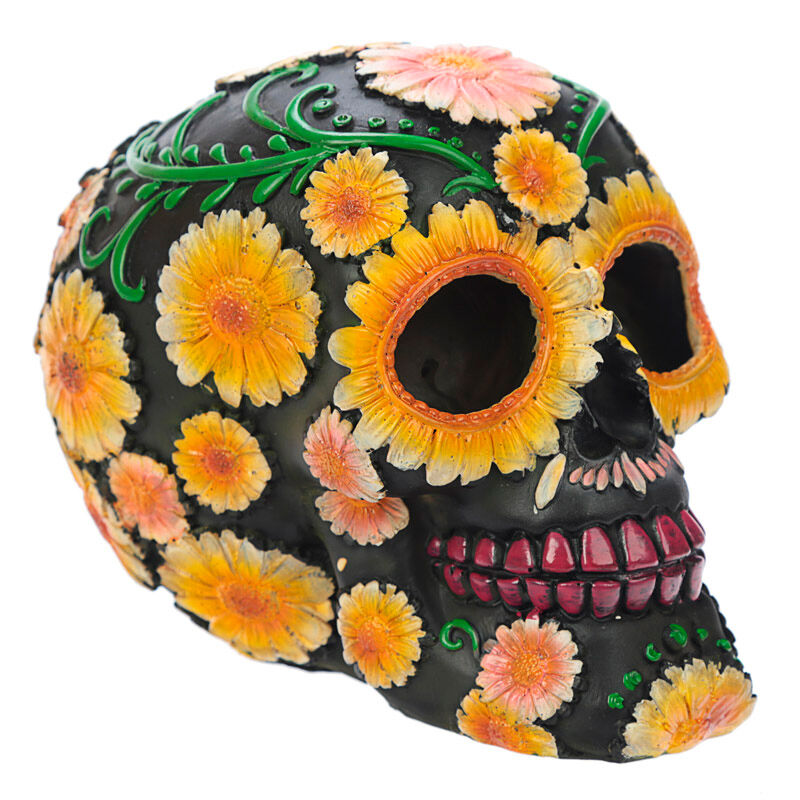 Imagen 4 de Figura Calavera Día De Los Muertos Margaritas 11Cm