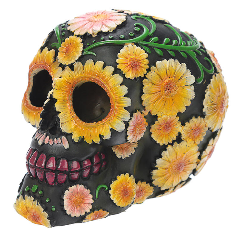 Imagen 6 de Figura Calavera Día De Los Muertos Margaritas 11Cm