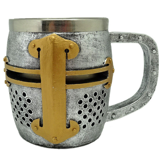 Imagen 1 de Jarra Caballero Medieval Casco De Plata Y Oro