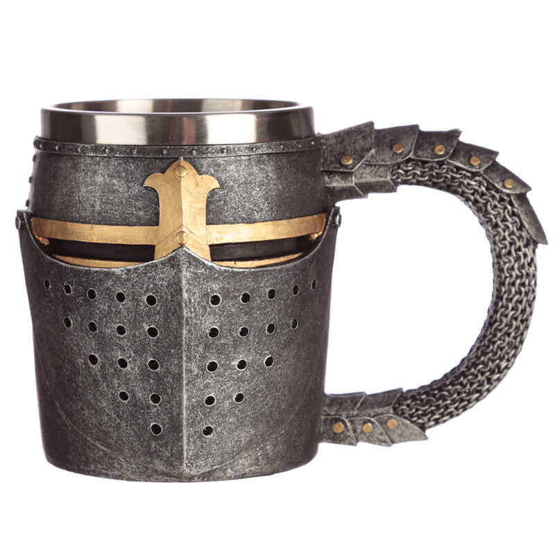 Imagen 1 - Jarra Casco Y Malla Medieval