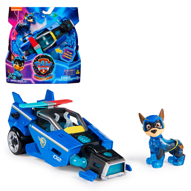 Imagen 1 - Vehiculo Chase Mighty Movie Patrulla Canina Paw Patrol