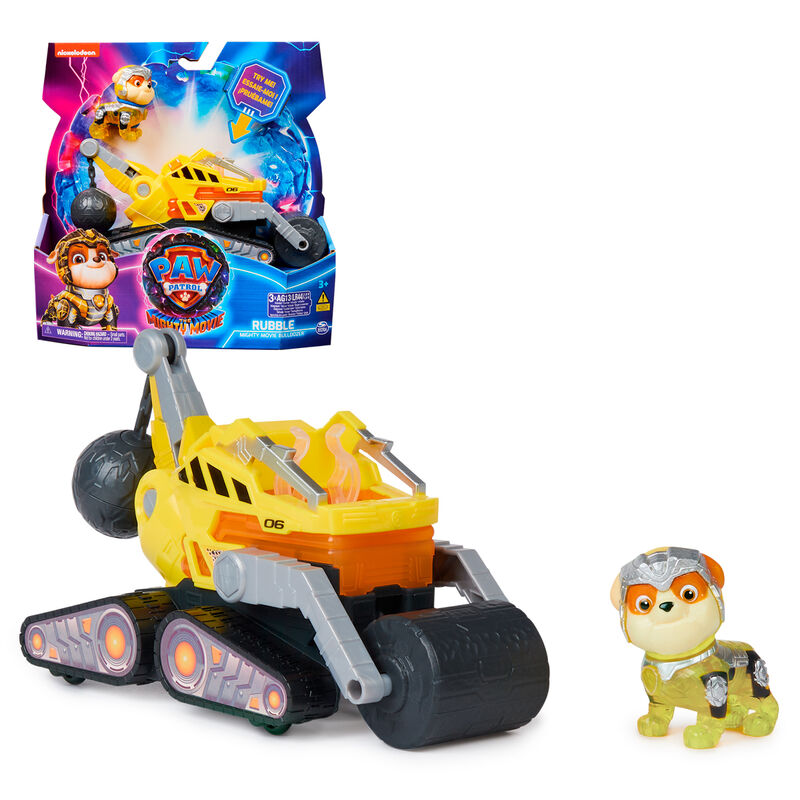 Imagen 1 - Vehiculo Rubble Mighty Movie Patrulla Canina Paw Patrol