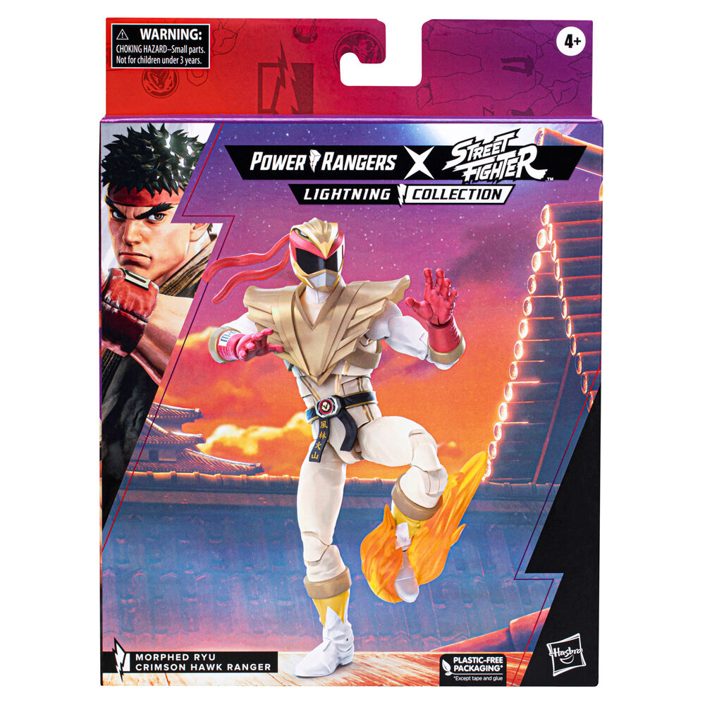 Imagen 2 de Figura Morphed Ryu Crimson Hawk Ranger Lightning Collection Power Rangers X Street Fighter 15Cm