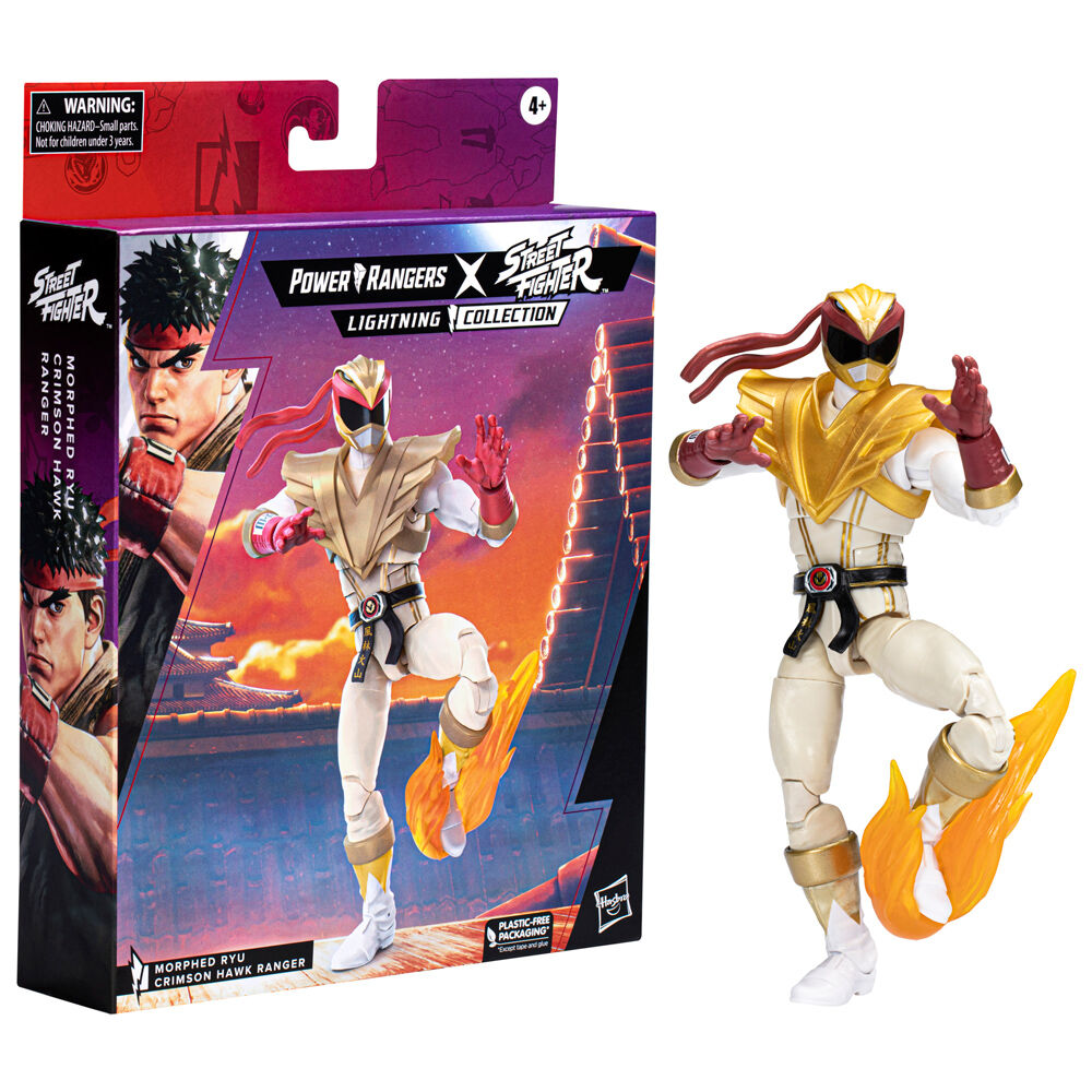 Imagen 3 de Figura Morphed Ryu Crimson Hawk Ranger Lightning Collection Power Rangers X Street Fighter 15Cm