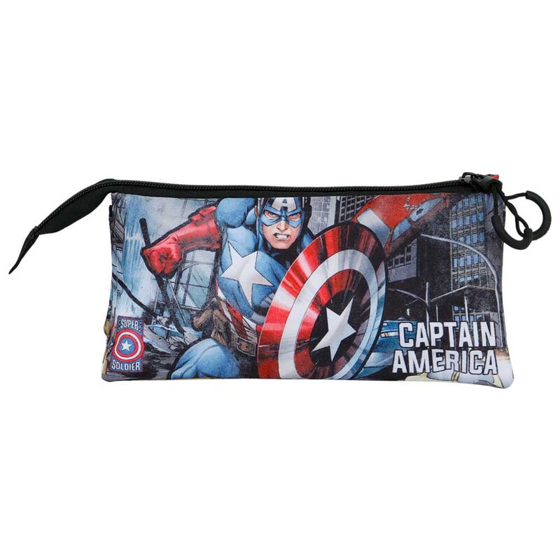 Imagen 1 de Portatodo Defender Capitan America Marvel Triple