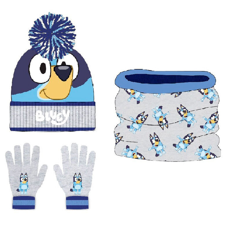 Imagen 1 de Conjunto Gorro Guantes Braga Cuello Bluey