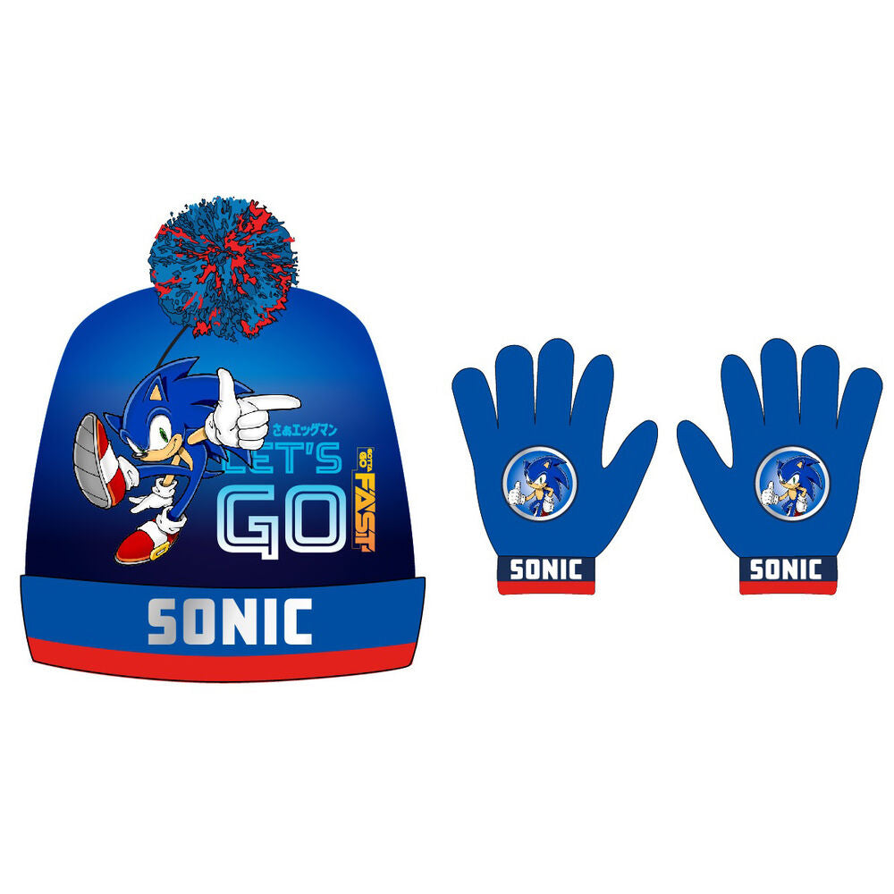 Imagen 1 - Set Gorro Y Guantes Sonic The Hedgehog