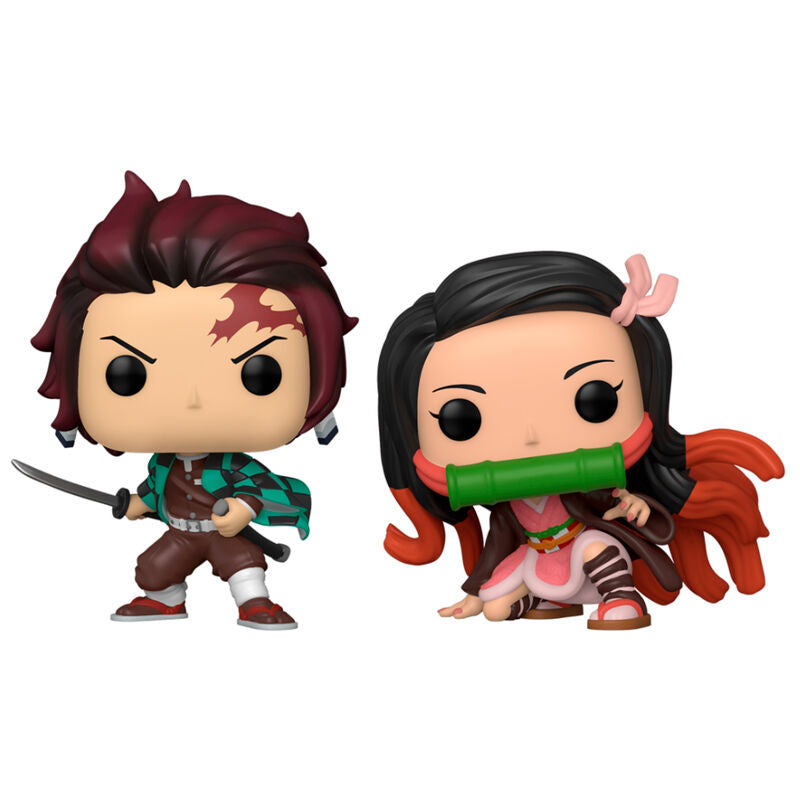 Imagen 2 de Blister 2 Figuras Pop Demon Slayer Kimetsu No Yaiba Tanjiro & Nezuko Exclusive