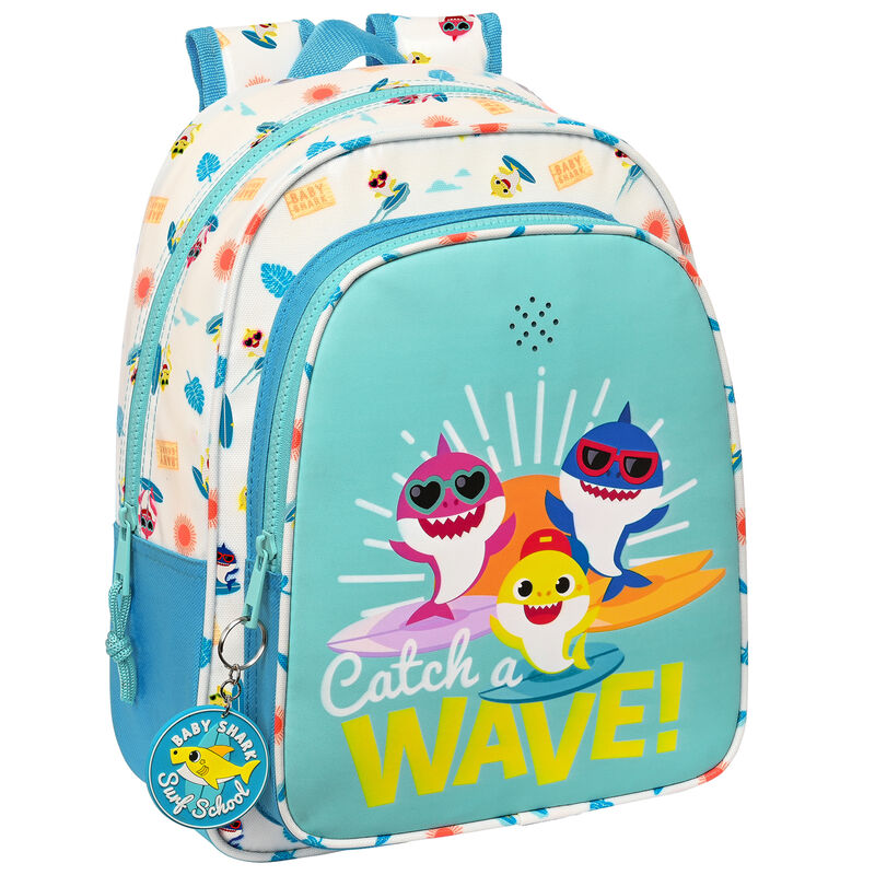 Imagen 1 de Mochila Surfing Baby Shark 33Cm Musical Adaptable